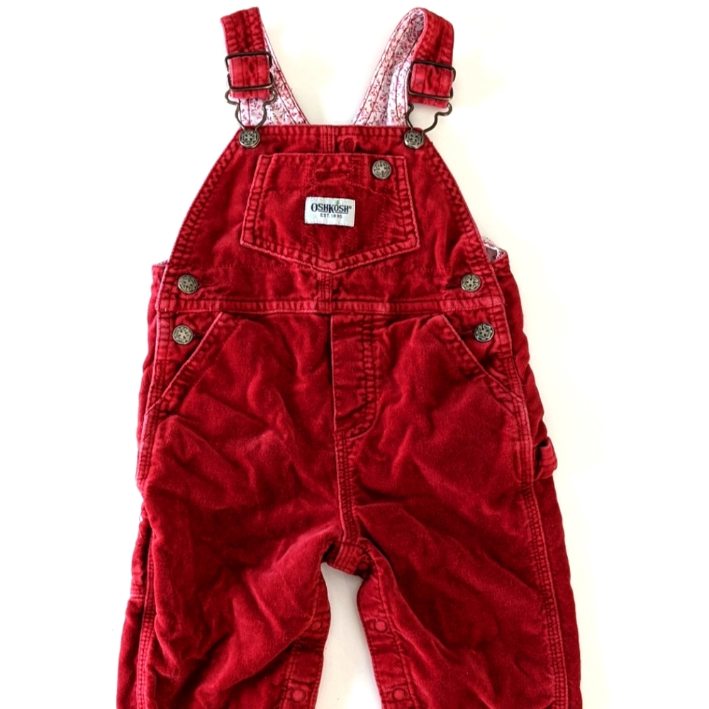 Oshkosh Red Velvet Overalls
